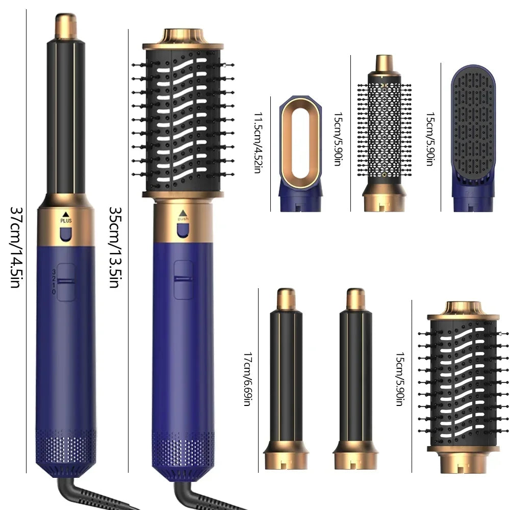 6 in 1 Hair Dryer Brush Hot Comb Set Professional Curling Iron Hair Straightener Styling Tool Air styling Hair Dryer Household