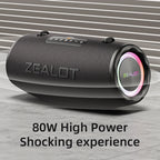 ZEALOT-S87 Outdoor Portable Wireless Bluetooth Speaker 80W High Volume Subwoofer Sound  Performace IPX6 Waterproof camping
