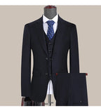 S-7XL Suit New (Blazer+ Vest + Pants) Korean Version of Slim-fit Work Clothes Fashion Business Men Casual Wedding Gentleman Suit