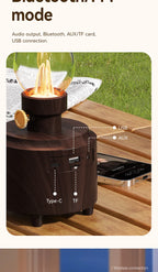 Retro Lamp Style Wireless Bluetooth Speaker with Portable FM Radio and USB Port Bluetooth 5.3 Suitable for Camping Home Decor