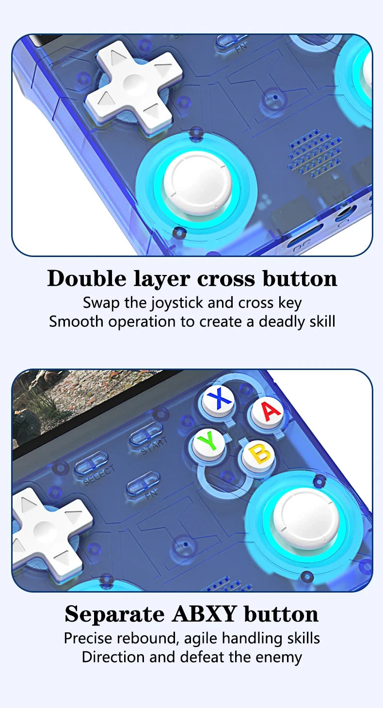 R36Ultra 4.0-inch Retro Handheld Game Console 128GB Portable Video Player Open-Source Linux System for Gaming