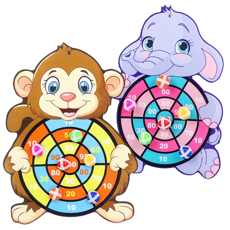Animals Dart Board Games for Kids Montessori Target Sports Game Toys with 2 Sticky Balls Educational Games for Children Boy Girl Ürün ana görseli