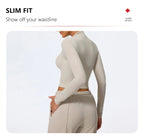 Hearuisavy Summer Women's Fitness Long Sleeved Shirt Lightweight Gym Workout Top Breathable Quick Drying Yoga Clothing Sportwear