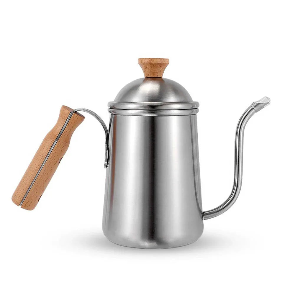 Pour Over Coffee Kettle Gooseneck Stainless Steel Tea Kettle, Hand Maker Brewed Pot Bean Grinder Folding Filter Cup Ürün ana görseli