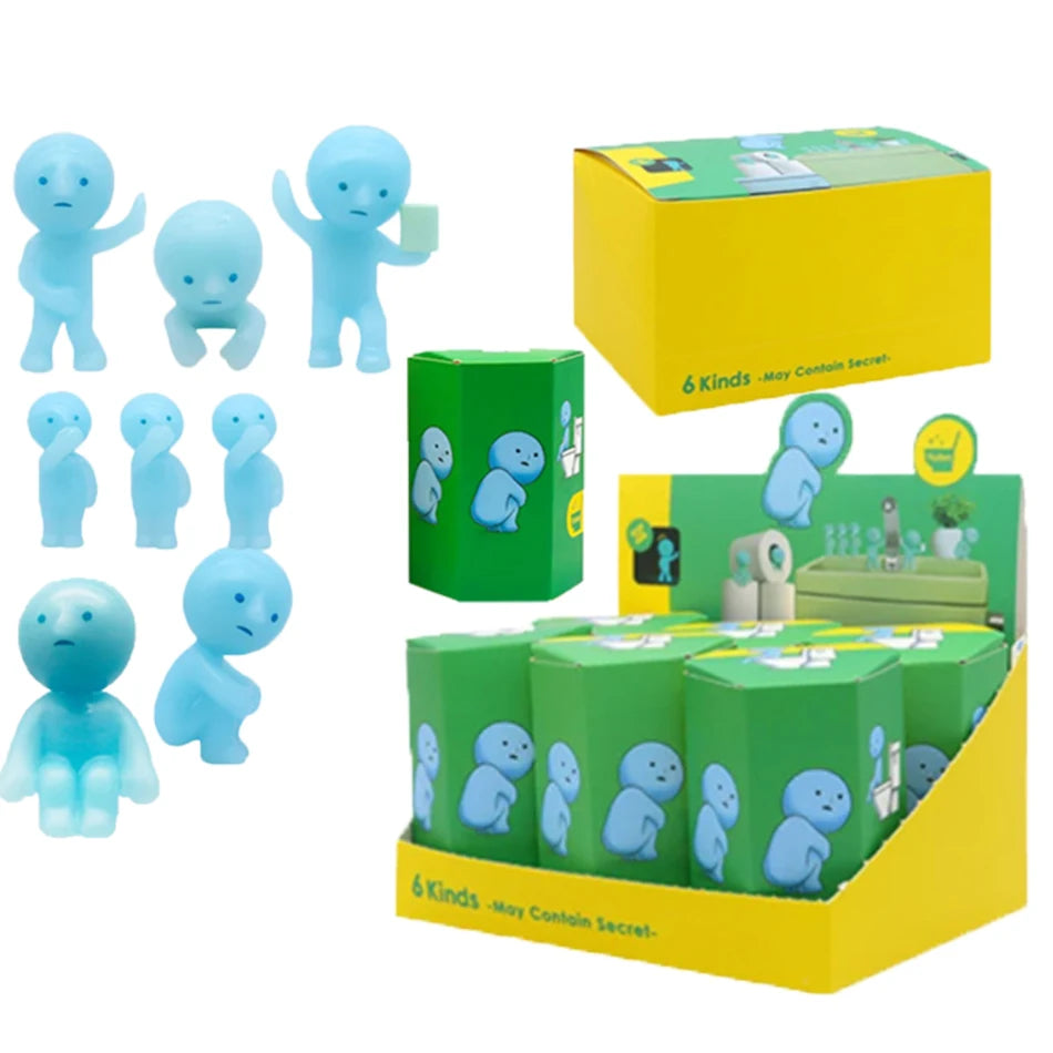 A Multiple Series Noctilucent Green Doll Blind Mystery Box Action Figures Decoration Desktop Model Toy For Gift Surprise