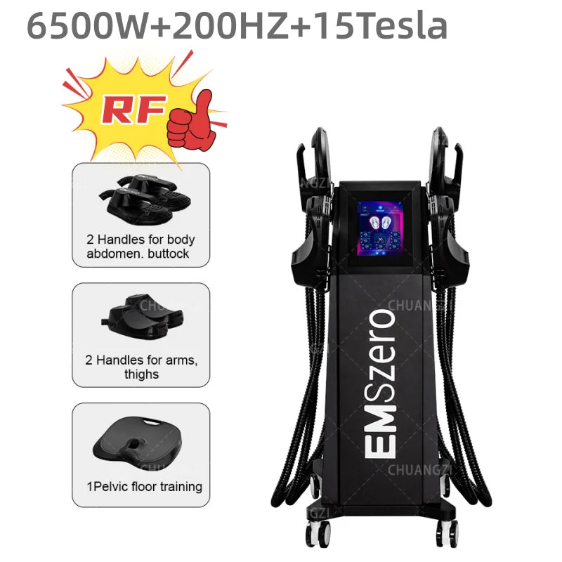 EMSZERO 6500W 200HZ Electromagnetic Lifter Muscle Stimulator Weight Loss Body Sculpting Massage Equipment