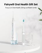 Fairywill Water Flossers Oral Irrigator & Electric Toothbrush Rechargeable Portable for Teeth Waterproof Teeth Cleaner