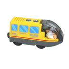 Wooden Locomotive Magnetic Electric Car Train Toys Fit Biro Wooden Diecast Slot Train Track Railway Educational Toys For Kids
