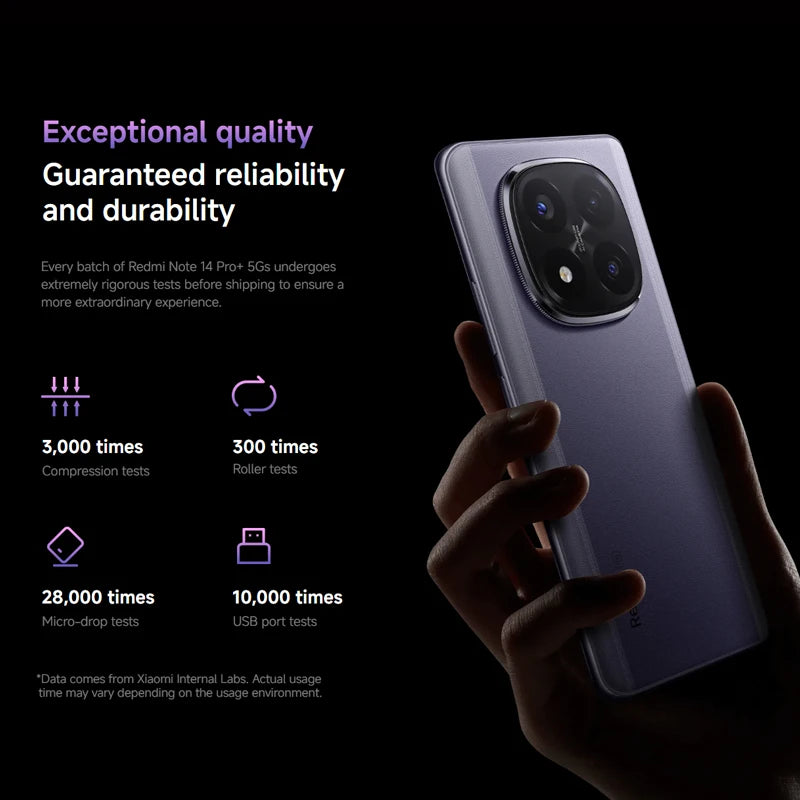 Xiaomi Redmi Note 14 Pro Plus 5G NFC smartphone Snapdragon®7s Gen 3 screen AMOLED 1,5K of inches 120Hz camera 200 MP Battery