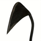 1pc, Wooden Handle Crooked Hoe, Multifunctional Garden Digger, Metal & Wooden Garden Tool, Seedling Hoe for Home Gardening