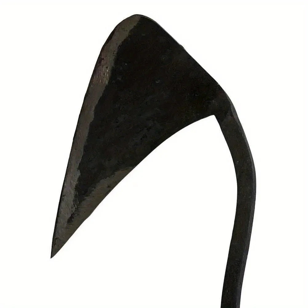 1pc, Wooden Handle Crooked Hoe, Multifunctional Garden Digger, Metal & Wooden Garden Tool, Seedling Hoe for Home Gardening