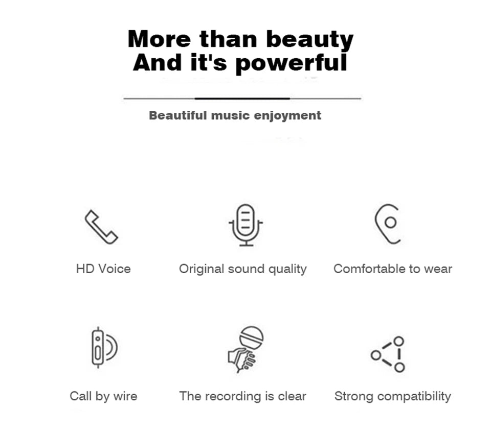 3.5mm Wired Headphones With Bass Earbuds Stereo Earphone Music Sport Gaming Headset With mic For Xiaomi IPhone Huawei Samsung