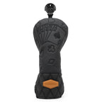Black Lucky Poker Design  High Quality Headcovers Embroidery Golf Club Driver Head Fariway Wood  Hybrid Head Covers 3 Wood Headc