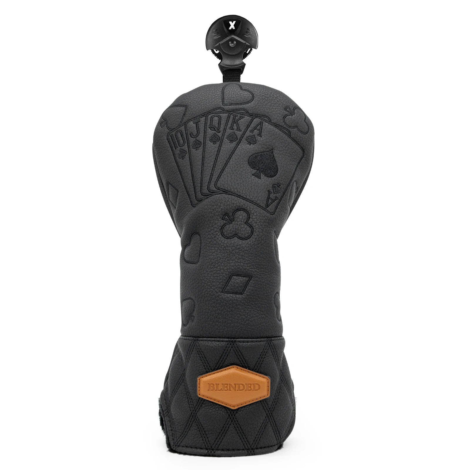 Black Lucky Poker Design  High Quality Headcovers Embroidery Golf Club Driver Head Fariway Wood  Hybrid Head Covers 3 Wood Headc