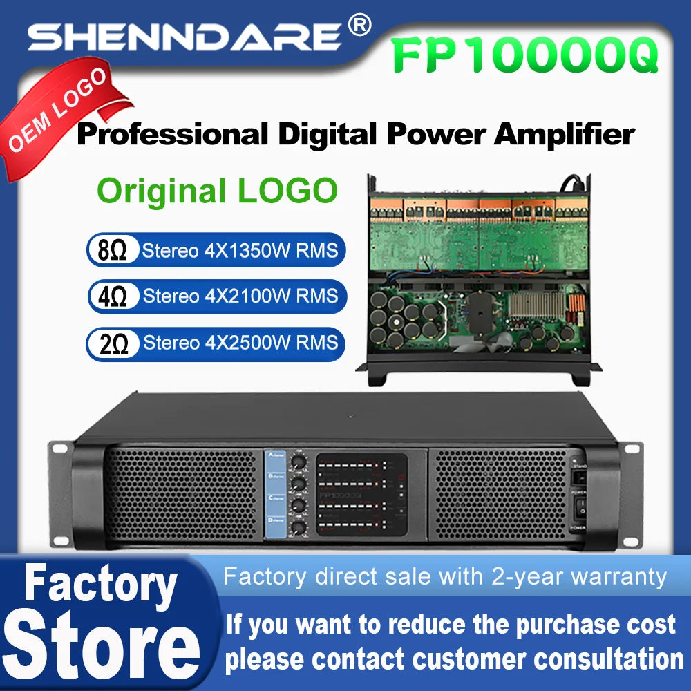 Original LOGO FP10000Q Professional Digital Power Amplifier 4x1350W 10000 Watt FP14000 2X2350W Audio DJ Subwoofer Amplifier Ürün ana görseli