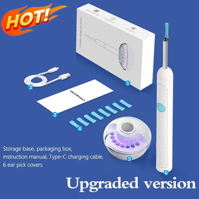 2nd Generation,Digital otoscope,Ear Wax Cleaner Camera,endoscope camera,Earwax Removal Endoscope with Camera,Ear Cleaning Tools