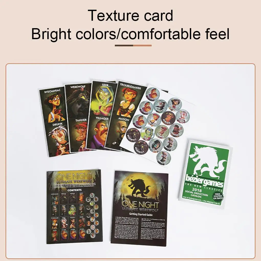 Board Games One Night Ultimate Werewolf Game Card Daybreak Vampire Alien Bonus Roles Party Home Playing Cards Paper Game Card
