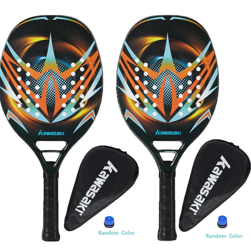 Kawasaki Beach Tennis Racket Carbon Fiber Soft Face Tennis  Paddle  Racquet with Protective Bag Cover