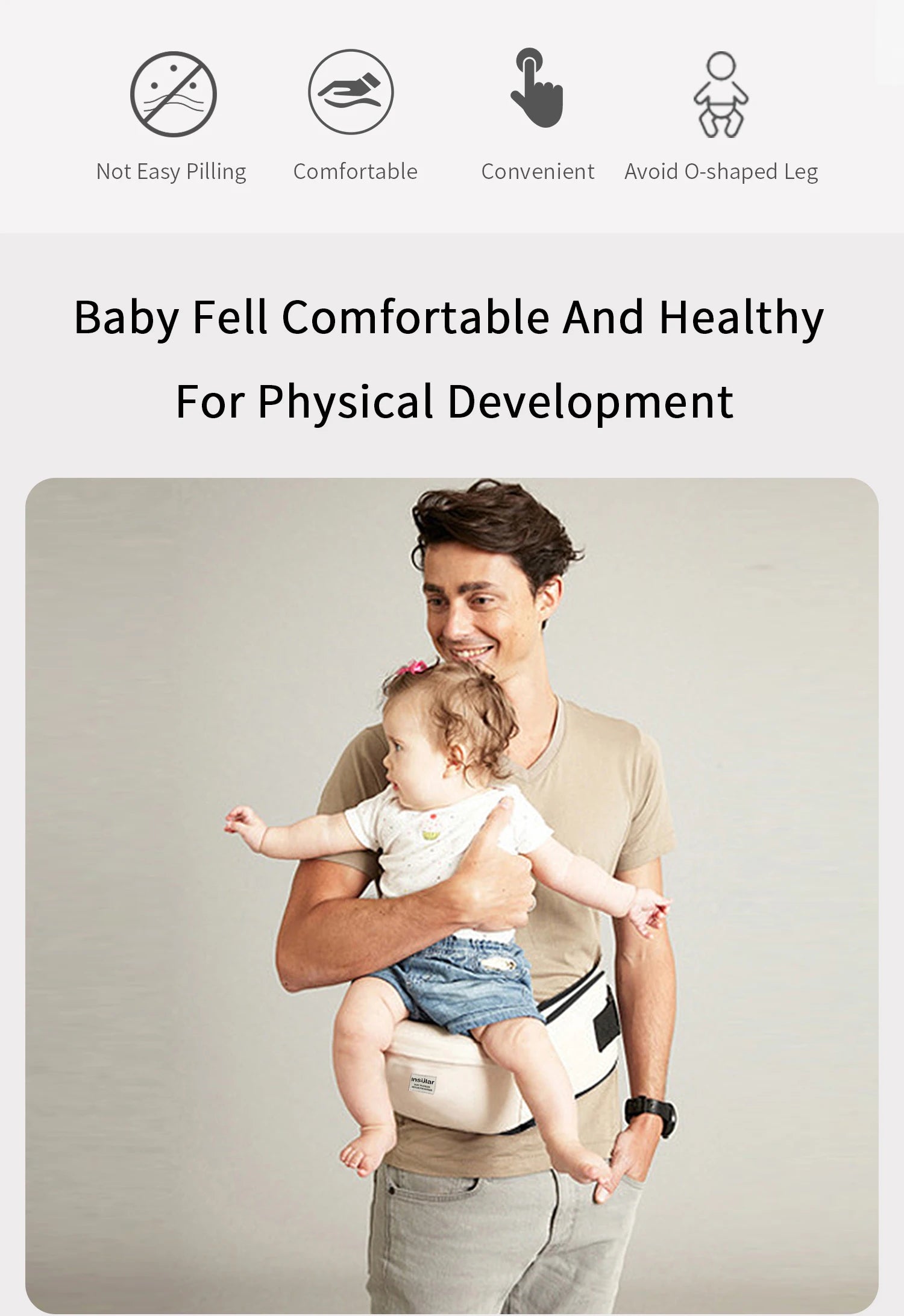 Baby Carrier Waist Stool Walkers Baby Sling Hold Waist Belt Backpack Hipseat Belt Kids Adjustable Infant Hip Seat Ürün ana görseli