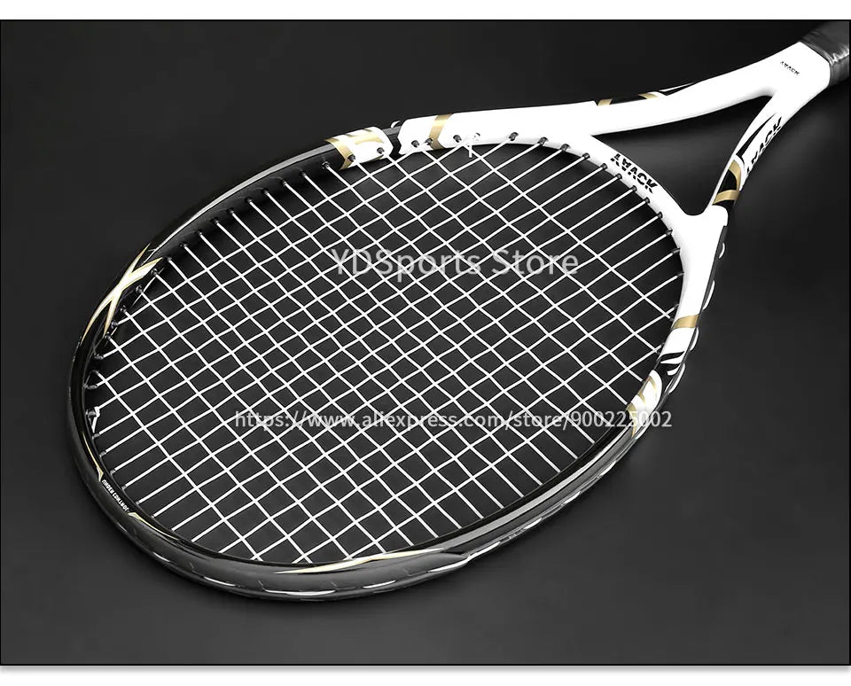 Professional Unisex Carbon Fiber Tennis Racket With Bag Training Paddle Rackets For Adult Men Women Ultra Light Racquet