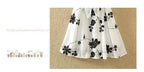 Elegant New Suit High Waist Sleeveless Slim A-line Skirt Floral Two-piece Dress Embroidery White Top Bow Belt Vintage Women