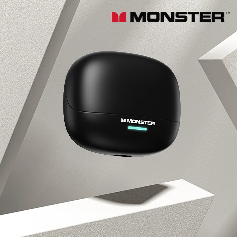 Monster MQT52 Bluetooth 5.4 Wireless Earphones 24H Long Battery Life Stereo Headphones Low Latency Gaming Dual Mode Headset Gift