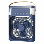 3 In 1 Mini Air Cooler Fan Portable Household Air Conditioner Humidifier LED Night Light For Home Office Desk Use25.5x18.5x8cm