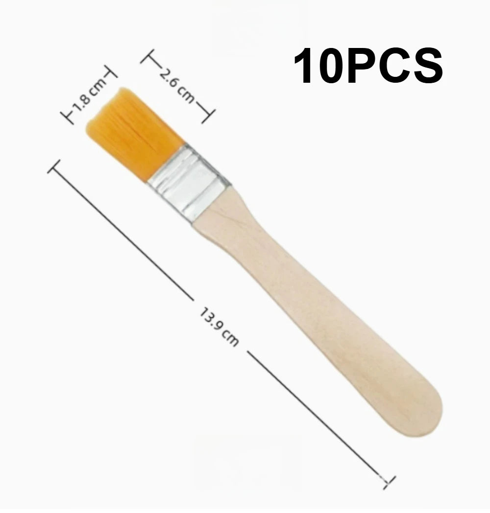 10/30PCS Multifunctional Nylon Bristle Paint Brushes Wooden Handle Art Painting Tools for Craft Creation and Household Cleaning