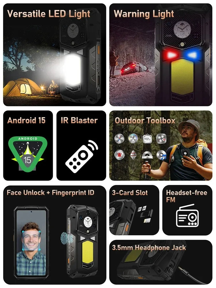 Ulefone Armor 29 Pro 5G AI Rugged Phone 6.67" 120Hz Up to 32GB RAM 512GB ROM 21200mAh 120W 64MP Night Vision Mobile Phone