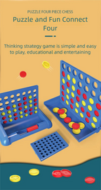 Classic Connect Four Board Game Four in a Row-2 Players Strategy Puzzle Toy for Family Game Kids Adults Durable Plastic Grid Set
