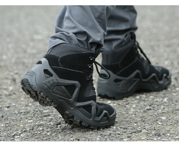 Men Casual Hunting Ankle Boots Outdoor Tactical Hiking Man Boot  Hunting Work Boots for Motorcycle Shoes Botas Militares