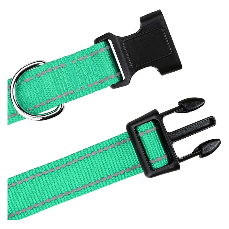Pet Dog Collar Nylon Reflective Neck Collar for Small Medium Large Dog Pet Leash Collars for Dog Supplies Pet Accessories