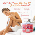 Roll On Waxing Kit With Wax Cartridges And Wax Strips 3 In 1 Soft Wax Heater Kit Hair Removal Wax Wax Paper Waxing Kits Warmer