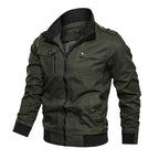 2023 new Pilot Bomber Jacket Coats Mens Cotton Cargo Jackets With Zipper Pockets Retro Casual Work Jacket Male Clothing Outwear
