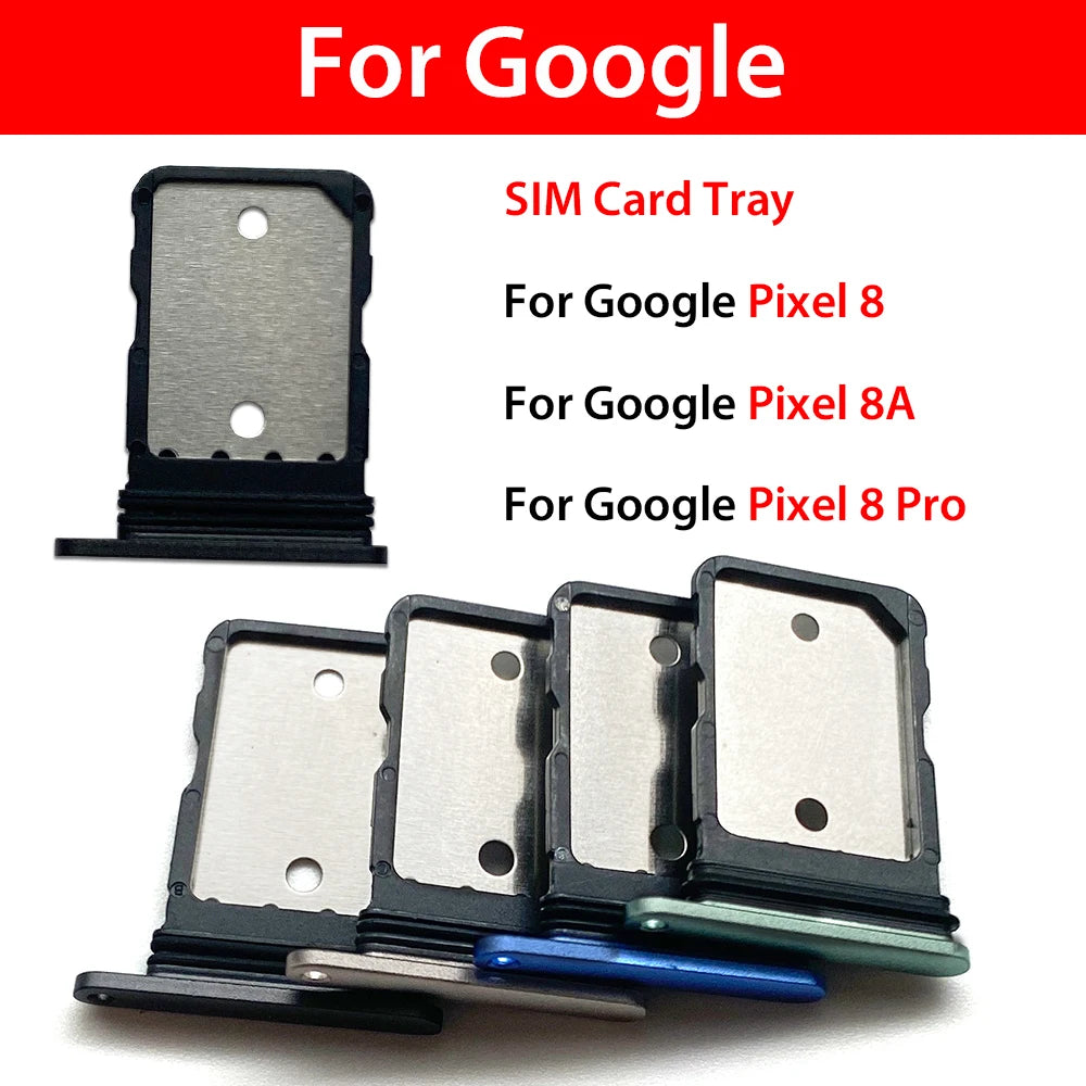 SIM Card Tray Holder For Google Pixel 8 8A 8 Pro Sim Single Card Tray Holder Adapter Chip Drawer Socket Accessories Parts