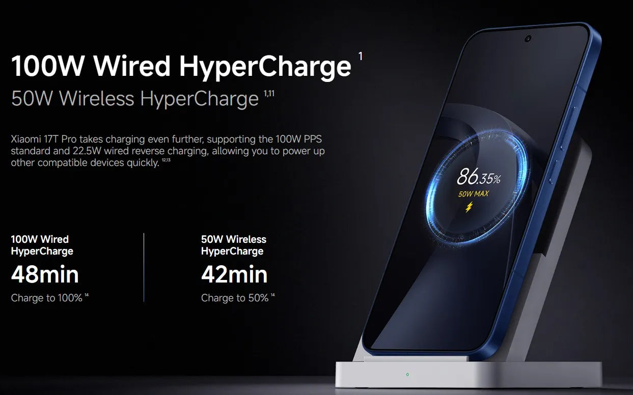 Xiaomi HyperOS Mobile Phone 6.83 "AMOLED Display Leica 5X Telephoto Lens 7000mAh (type) Silicon-carbon Battery Global Version Xiaomi 17T Pro Cellphone