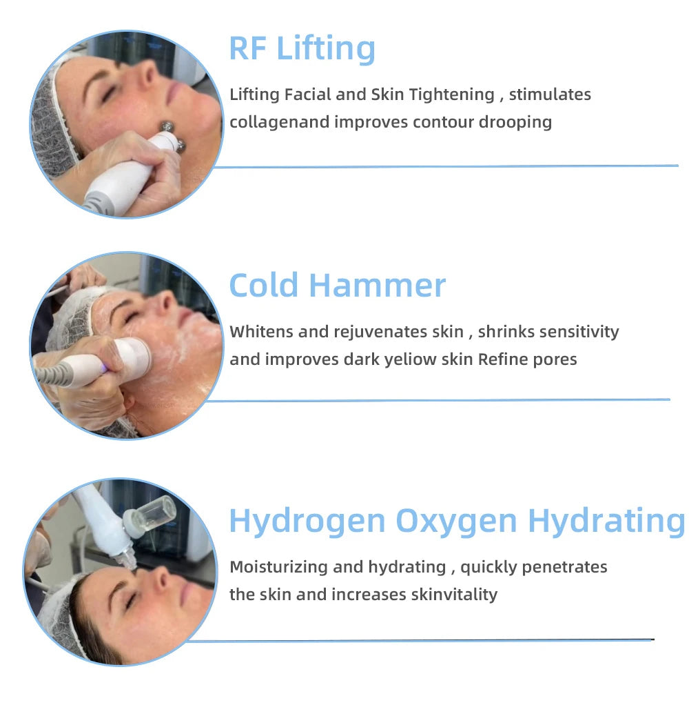 7 in 1 Dermabrasion Peel Spa Facial Machine Skin Rejuvenation Hydro Dermabrasion Hydro Aqua Face Deep Cleaning Skin Care Device