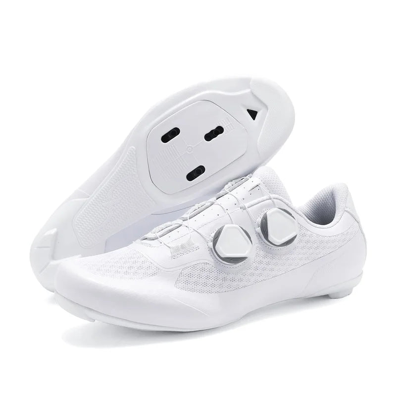 Speed Cycling Sneaker Men's Road Cycling Shoes Cleat Shoes Spd Shoes Cycling Flat Pedal Shoes Man Bike Outdoor Footwear White Ürün ana görseli