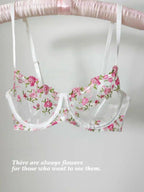 European Women Alluring Sheer Lace Embroidery Underwire Bra, Big Bust Support Minimize Anti‑Sagging Soft Lingerie S‑XL  Bra Set