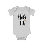 Hola Tio Tia Pregnancy Announcement Baby Bodysuit Jumpsuit Infant Clothing Casual Overalls Pregnancy Gift for New Aunt Uncle