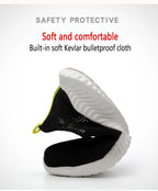 summer work shoes with protection breathable Lightweight safety shoes with iron toe anti-stab anti-slip working summer shoes
