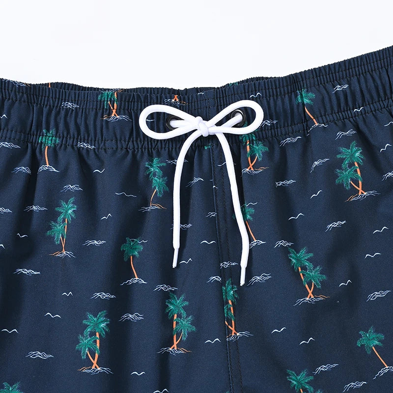 DATIFER 2026 latest Fashion Mens Shorts Polyester Long Liner 2 in 1 Traje De Baño Hombre Side Zipper Pocket Beach Gym Swimsuits