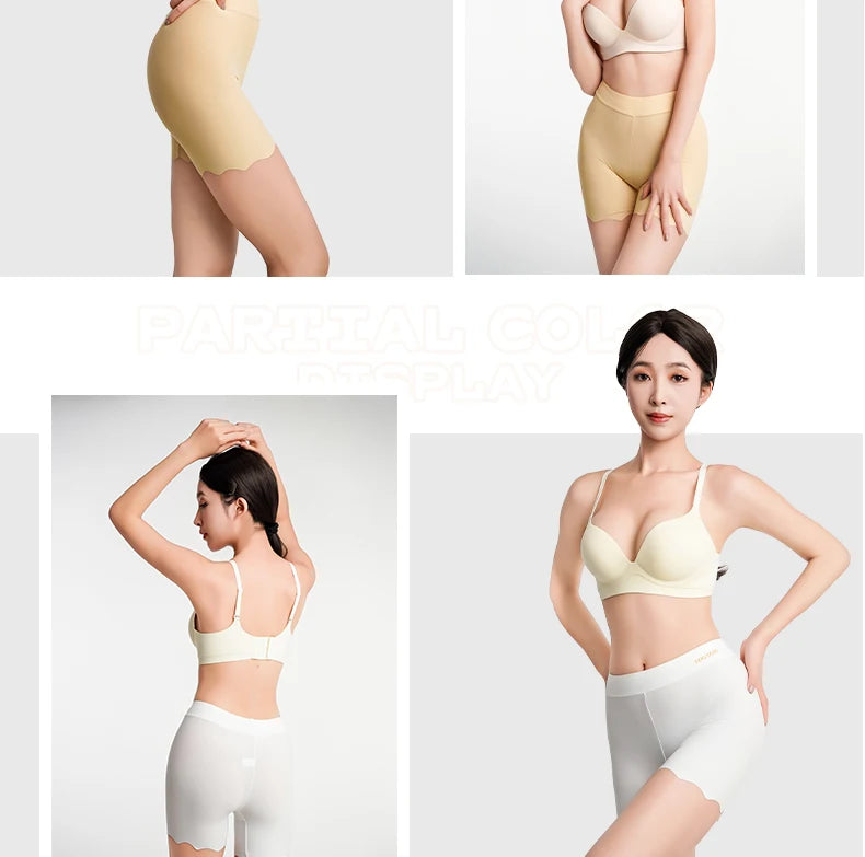 2pcs Seamless Safety Shorts Womens Ice Silk Summer Anti Rub Underwear Boxers Under Skirt Panty Big Size Short Leggings 40-100kg