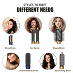 6 in 1 Hair Dryer Brush Hot Comb Set Professional Curling Iron Hair Straightener Styling Tool Air styling Hair Dryer Household
