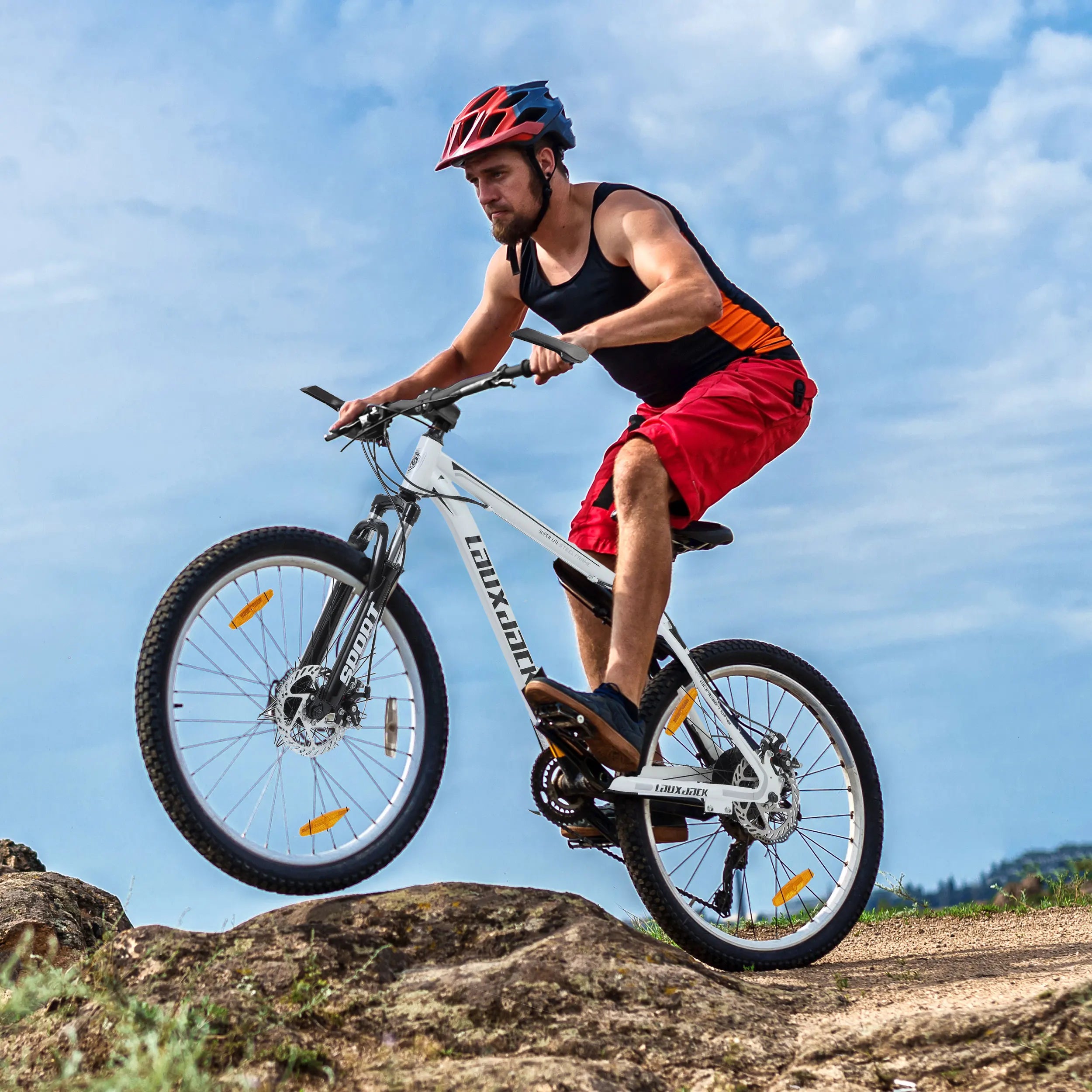 Vankel 27.5 Inch Mountain Bike for Adults,21-Speed Gear System, Dual Disc Brakes, All-Terrain Bicycle for Men & Women Bike Gifts