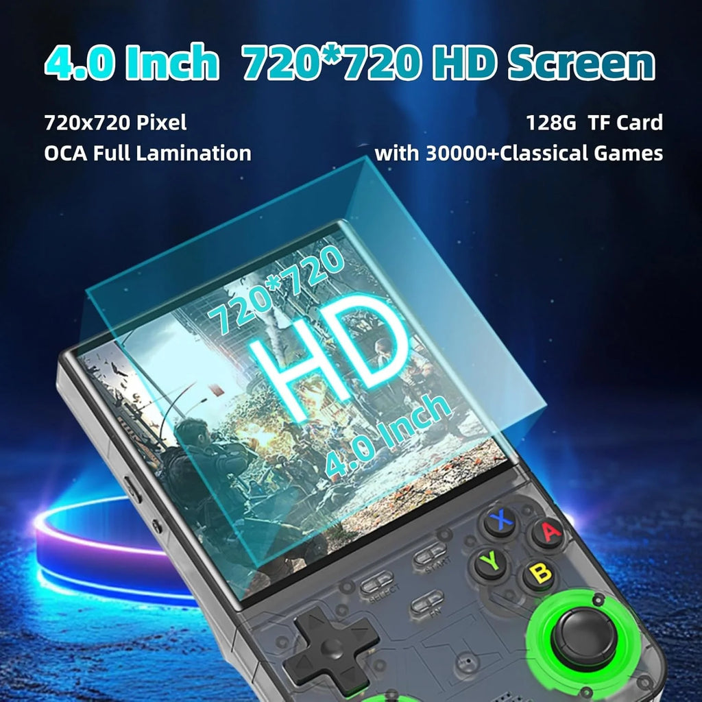 R36 Ultra Handheld WIFI Game Player 4 Inch IPS Screen Open Source Retro Video Player 64G/128G Memory up to 20000+ Games