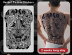 Magic Juice Ink Waterproof Tattoo Stickers Full Back Large Size Herbal Juice Temporary Tattoos Men Body Art Dragon Tiger