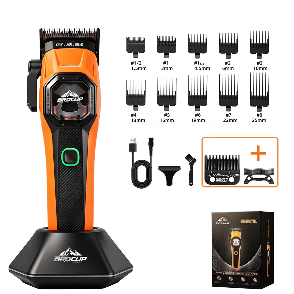 New Professional BRDCLIP Salon Barber Kit vector motor Hair Clipper 7800-13000RPM Trimmer 8000-13000RPM Metal body 2603 Shaver