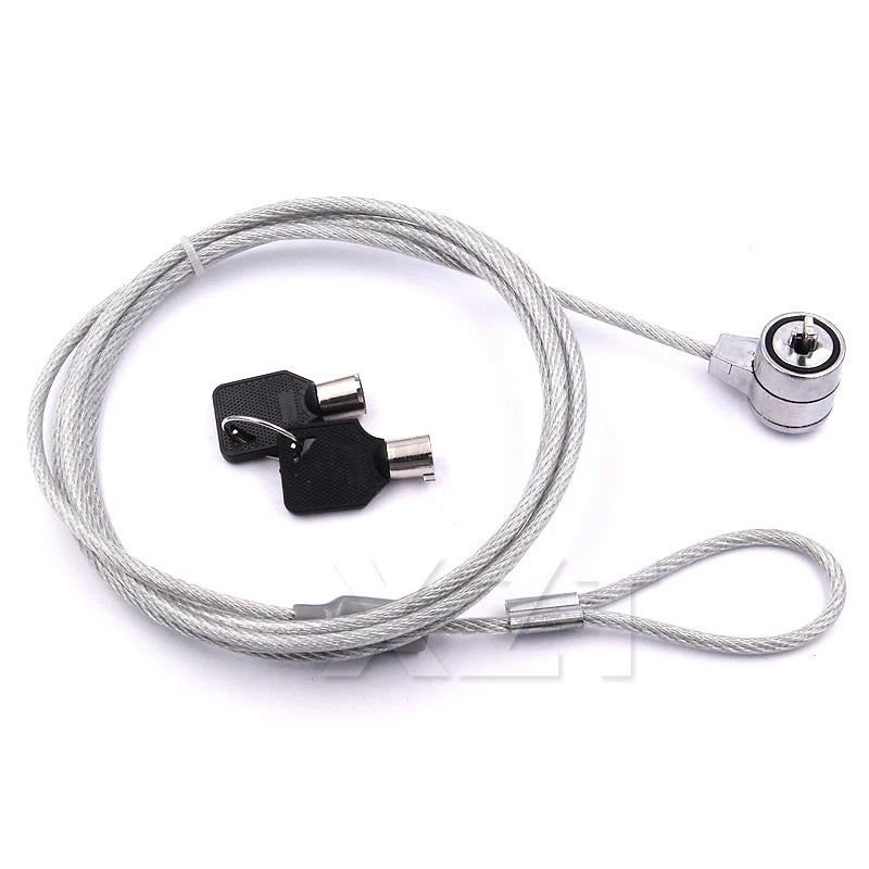 1 Sets New Notebook Pc Lock Security Security China Cable Chain With Key Notebook Pc Laptop Cable Chain With 2 Key Brand New ﻿ Main image