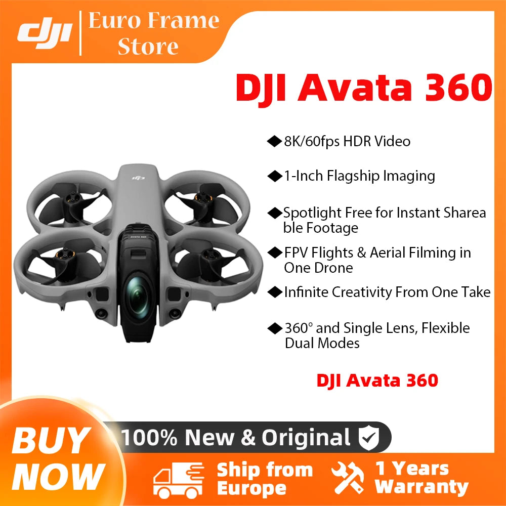 DJI Avata 360 360° Panoramic Drone 8K HDR Video 1-Inch Sensor Omnidirectional Obstacle Avoidance FPV RC Drone Avata 360 Ürün ana görseli